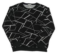 Čierna vzorovaná mikina Shein