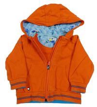 Cihlová propínací mikina s kapucí Baker