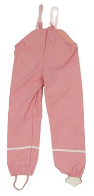 Růžové šusťákové podšité laclové kalhoty