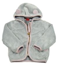 Sivá chlpatá prepínaci mikina s kapucňou S. Oliver