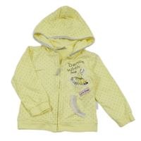 Žltá prepínaci mikina s šaty a kapucňou