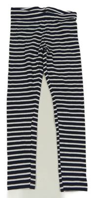 Tmavomodro-biele pruhované legíny Pepperts