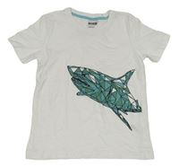 Bílé tričko se žralokem Pocopiano