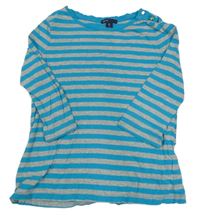 Azurovo-sivé pruhované tričko GAP