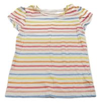 Bielo-farebné pruhované tričko C&A