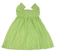 Zelené kvetované ľahké šaty s volány Primark