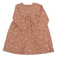 Staroružové kvetované bavlnené šaty C&A