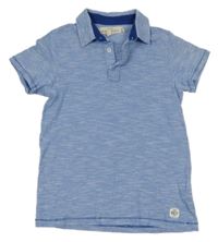Modro-biele pruhované polo tričko H&M