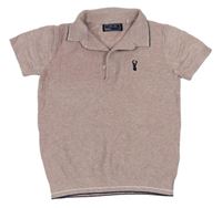 Světlerůžové pletené polo tričko Next 