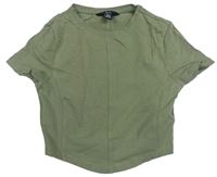 Khaki crop tričko New Look
