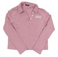 Ružové crop polo tričko George
