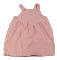 Svetloružové menšestrové na traké šaty s vreckom M&S
