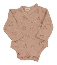 Světlerůžové zavinovací body s jednorožci 