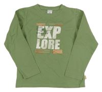 Zelené tričko s nápisom