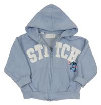 Světlemodrá propínací mikina se Stitchem a kapucí Zara