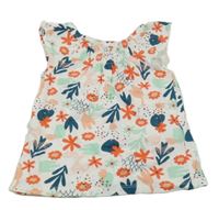 Bílo-barevný květovaný top Lupilu