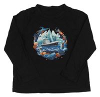 Čierne tričko s lodí