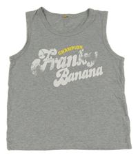 Sivé melírované tielko s nápisom