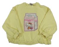 Žltá oversize mikina s Hello Kitty Next