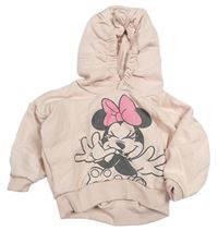 Růžová mikina s Minnie a kapucí Primark