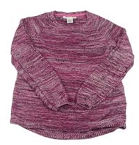 Fialovo-ružový melírovaný trblietavý sveter H&M