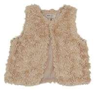 Světlerůžová kožešinová podšitá vesta H&M