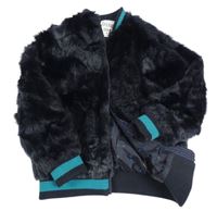 Tmavomodrý kožešinový podšitý bomber M&S