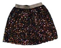 Čierno-farebná flitrová sukňa George