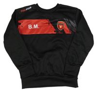 Čierno-červená športová mikina s nápismi