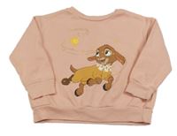 Růžová mikina s potiskem - Přání George