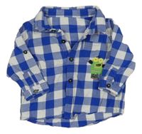 Modro-bílá kostkovaná košile s příšerkou George
