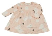 Svetloružové šaty s duchy F&F