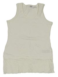 Smetanový top s krajkou zn.bpc