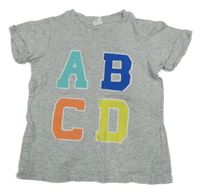 Svetlosivé tričko s písmeny H&M