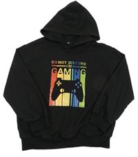 Čierna mikina s ovladačem a kapucňou Shein