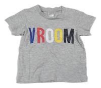 Šedé tričko s nápisem H&M