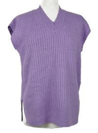 Dámska lila rebrovaná svetrová vesta zn. M&S