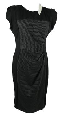 Nové - Dámské černo-šedé pruhované šaty Dorohy Perkins 