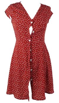 Dámske červené srdiečkované prepínaci šaty Shein