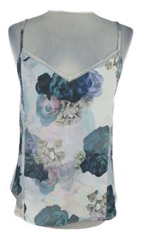 Dámsky modro-biely kvetovaný top H&M