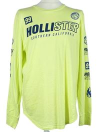 Pánske žlté tričko s logom Hollister