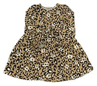 Béžové šaty s leopardím vzorom Matalan