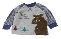 Sivo-pruhované tričko s The Gruffalo zn. Tu