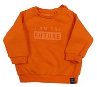 Oranžová mikina s nápisom F&F