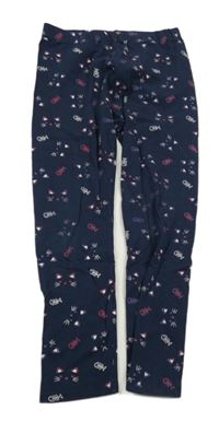 Tmavomodré legíny s mačkami a rybami kids