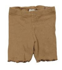 Béžové rebrované bavlnené kraťasy H&M