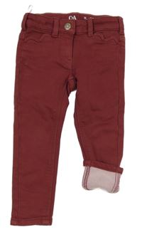 Vínové teplákové slim rifle C&A