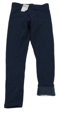 Nové - Tmavomodré teplé legíny Primark