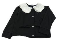 Čierna prepínaci mikina s golierikom Kiki&Koko