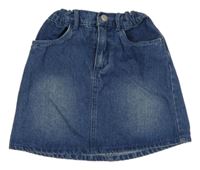 Modrá rifľová sukňa